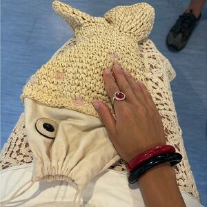 Handcrafted Beige Fish Shaped Purse